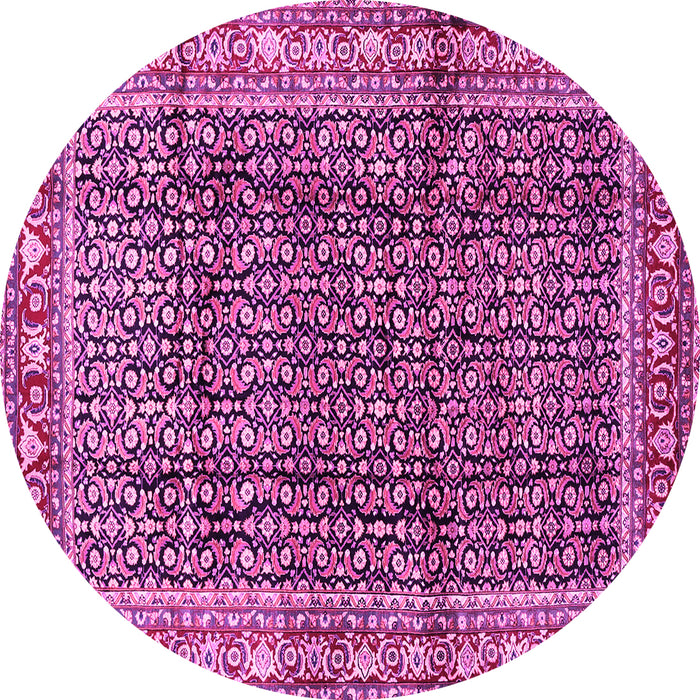 Round Persian Pink Traditional Rug, tr428pnk