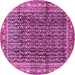 Round Persian Pink Traditional Rug, tr428pnk