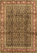 Machine Washable Persian Brown Traditional Rug, wshtr428brn