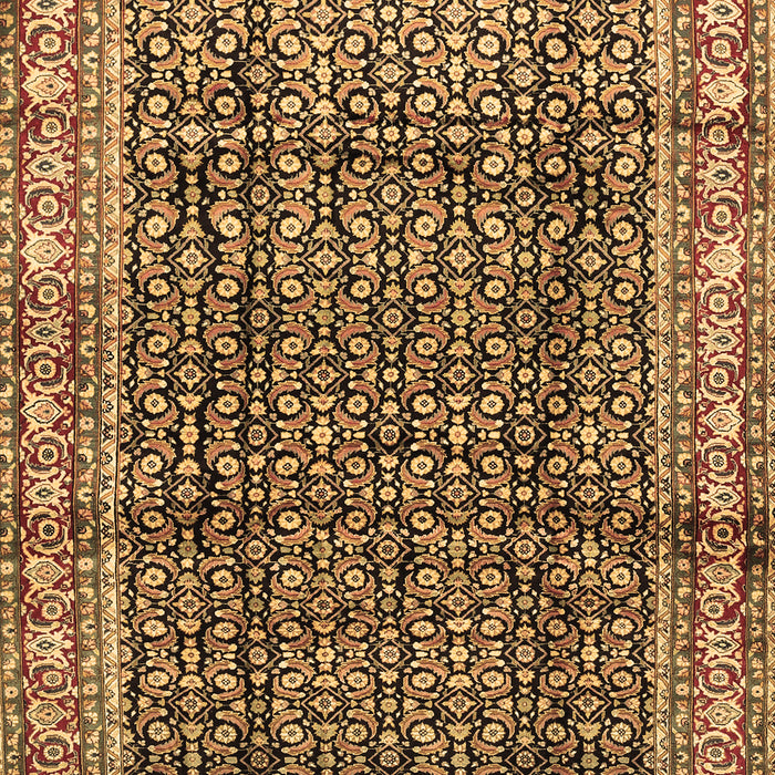 Machine Washable Persian Brown Traditional Rug, wshtr428brn