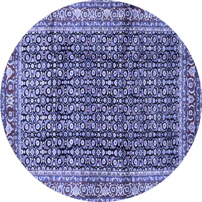 Round Persian Blue Traditional Rug, tr428blu