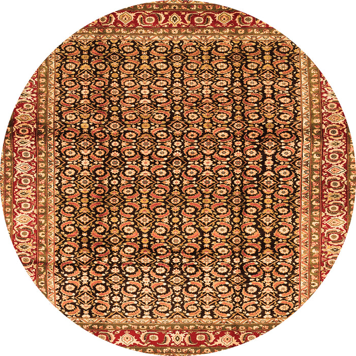 Square Persian Orange Traditional Rug, tr428org
