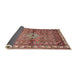 Sideview of Traditional Brown Red Persian Rug, tr429