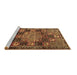 Sideview of Machine Washable Persian Brown Traditional Rug, wshtr4290brn