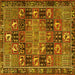 Square Persian Yellow Traditional Rug, tr4290yw