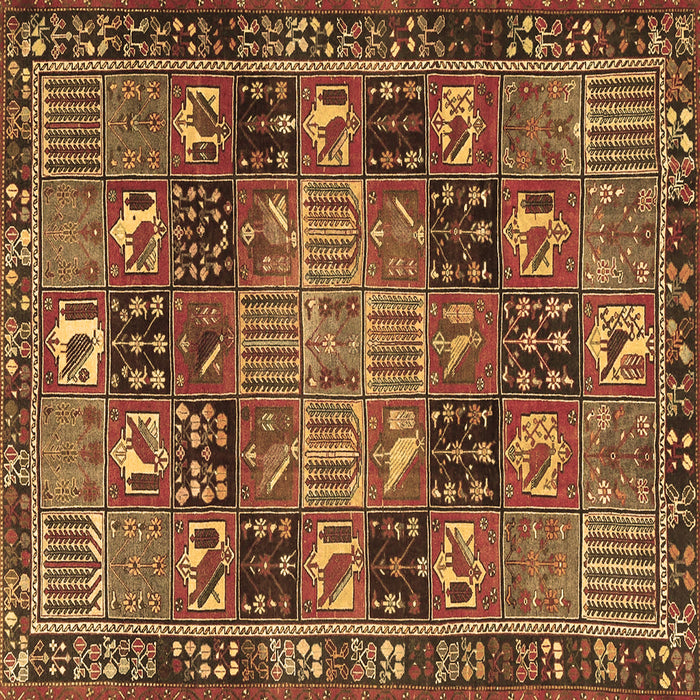 Square Machine Washable Persian Brown Traditional Rug, wshtr4290brn