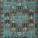 Square Persian Light Blue Traditional Rug, tr4290lblu