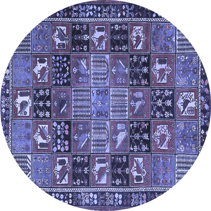 Round Persian Blue Traditional Rug, tr4290blu