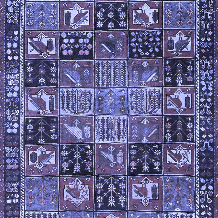 Machine Washable Persian Blue Traditional Rug, wshtr4290blu