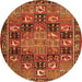 Machine Washable Persian Orange Traditional Area Rugs, wshtr4290org