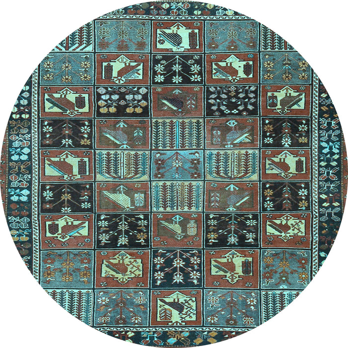 Round Persian Light Blue Traditional Rug, tr4290lblu