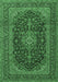 Medallion Emerald Green Traditional Rug, tr4291emgrn