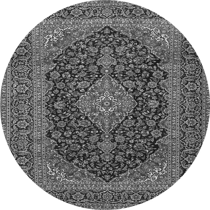 Square Medallion Gray Traditional Rug, tr4291gry