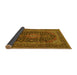 Sideview of Medallion Yellow Traditional Rug, tr4291yw