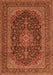 Medallion Orange Traditional Rug, tr4291org