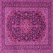 Square Medallion Pink Traditional Rug, tr4291pnk