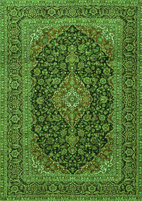 Medallion Green Traditional Rug, tr4291grn