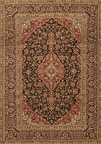 Medallion Brown Traditional Rug, tr4291brn