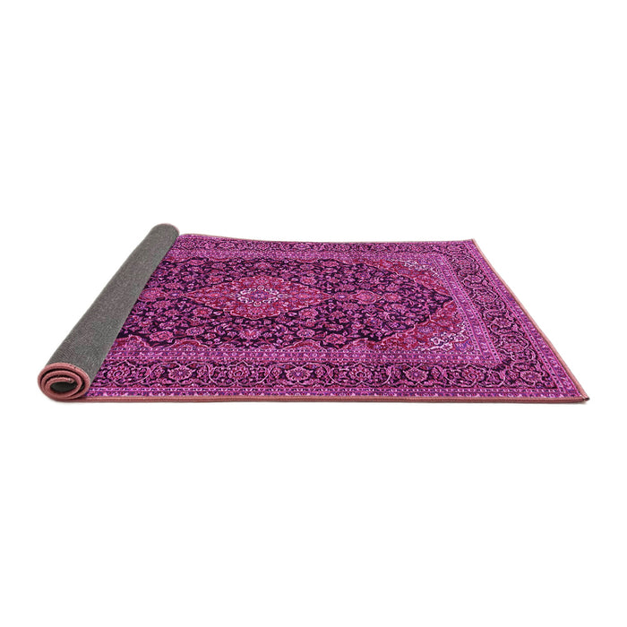 Sideview of Medallion Pink Traditional Rug, tr4291pnk