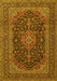 Medallion Yellow Traditional Rug, tr4291yw