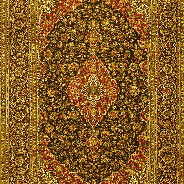 Medallion Yellow Traditional Rug, tr4291yw