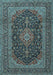 Medallion Light Blue Traditional Rug, tr4291lblu