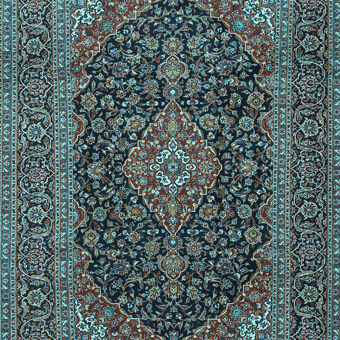 Medallion Light Blue Traditional Rug, tr4291lblu