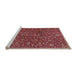 Sideview of Machine Washable Traditional Orange Salmon Pink Rug, wshtr4292