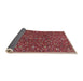 Sideview of Traditional Orange Salmon Pink Persian Rug, tr4292