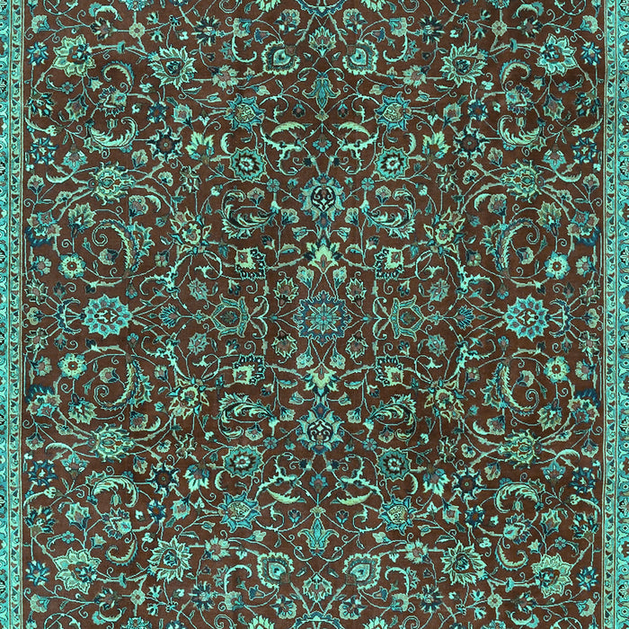 Machine Washable Persian Turquoise Traditional Area Rugs, wshtr4292turq