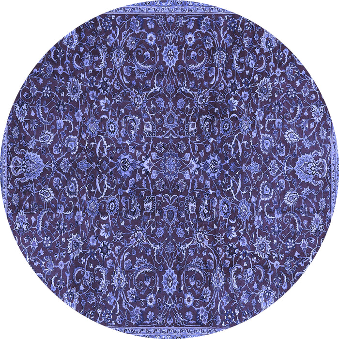 Round Persian Blue Traditional Rug, tr4292blu