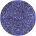 Round Persian Blue Traditional Rug, tr4292blu