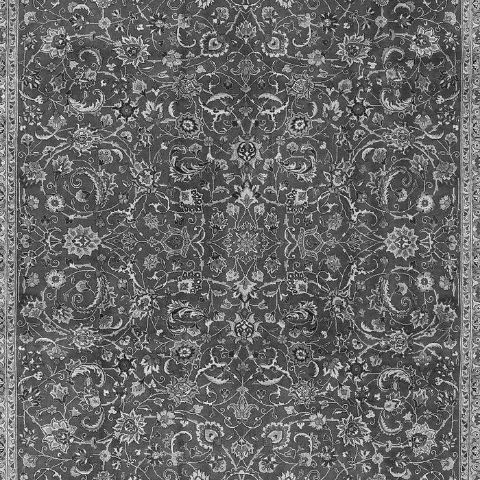Serging Thickness of Machine Washable Persian Gray Traditional Rug, wshtr4292gry