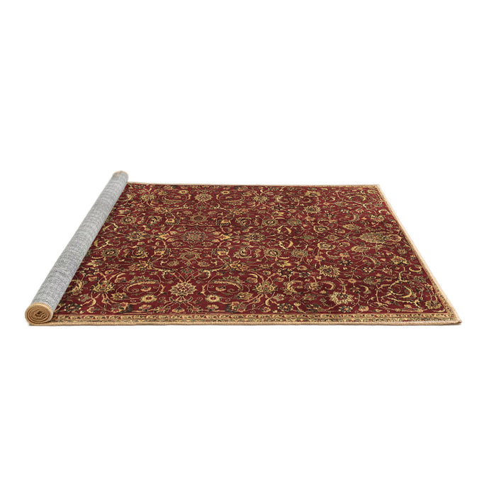 Sideview of Machine Washable Persian Brown Traditional Rug, wshtr4292brn