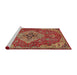 Sideview of Machine Washable Traditional Peru Brown Rug, wshtr4293