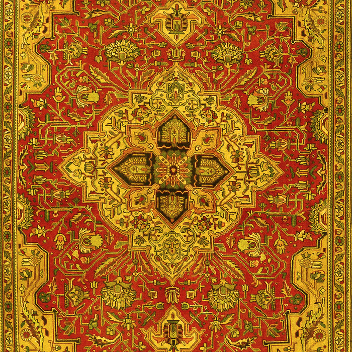 Machine Washable Persian Yellow Traditional Rug, wshtr4293yw