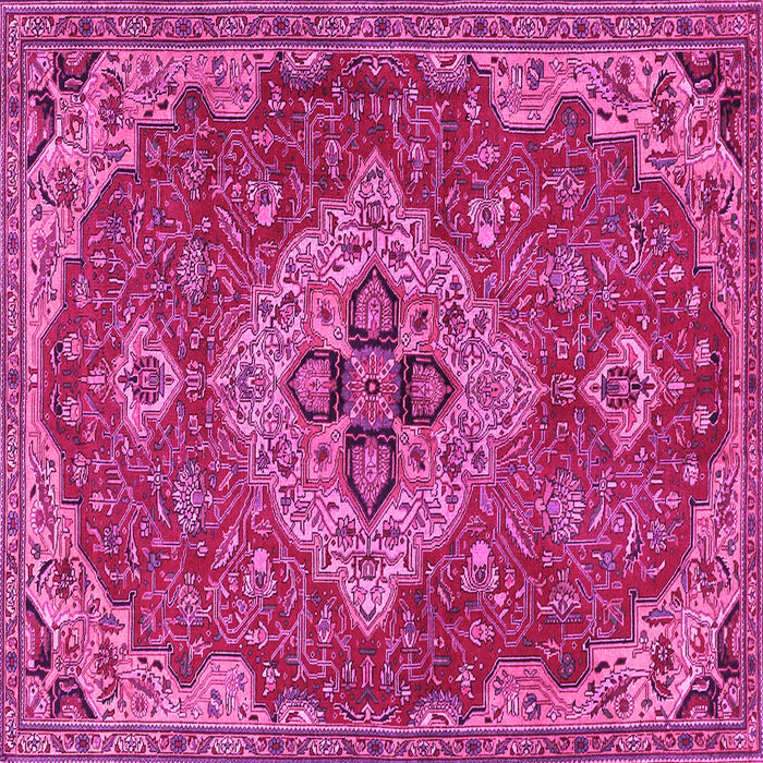 Square Persian Pink Traditional Rug, tr4293pnk