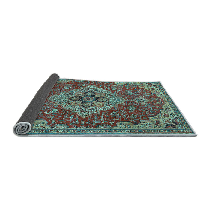 Sideview of Persian Light Blue Traditional Rug, tr4293lblu