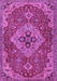 Machine Washable Persian Purple Traditional Area Rugs, wshtr4293pur