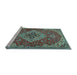 Sideview of Machine Washable Persian Light Blue Traditional Rug, wshtr4293lblu