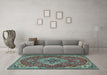 Machine Washable Persian Light Blue Traditional Rug in a Living Room, wshtr4293lblu