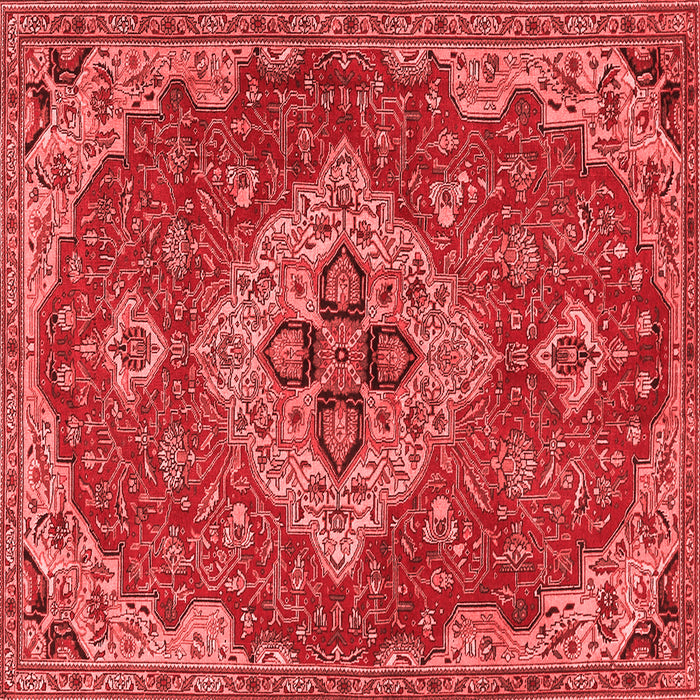 Machine Washable Persian Red Traditional Rug, wshtr4293red