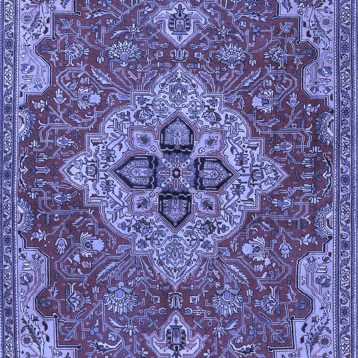 Machine Washable Persian Blue Traditional Rug, wshtr4293blu