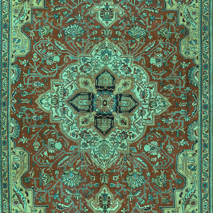 Machine Washable Persian Turquoise Traditional Area Rugs, wshtr4293turq