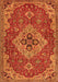 Serging Thickness of Machine Washable Persian Orange Traditional Area Rugs, wshtr4293org