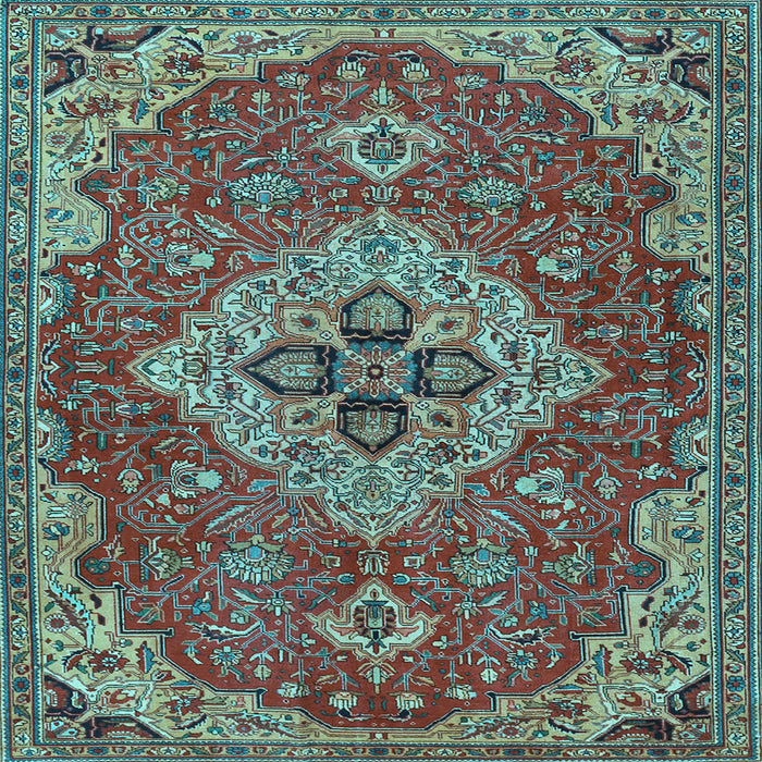 Square Persian Light Blue Traditional Rug, tr4293lblu