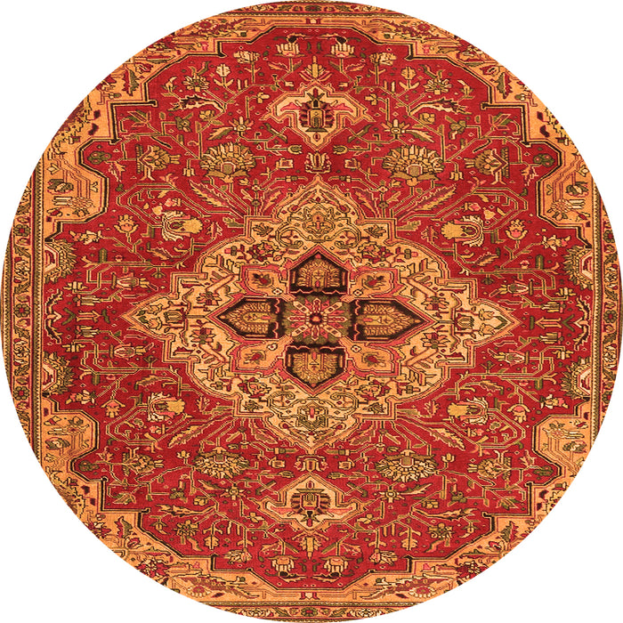 Square Persian Orange Traditional Rug, tr4293org