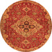 Square Persian Orange Traditional Rug, tr4293org