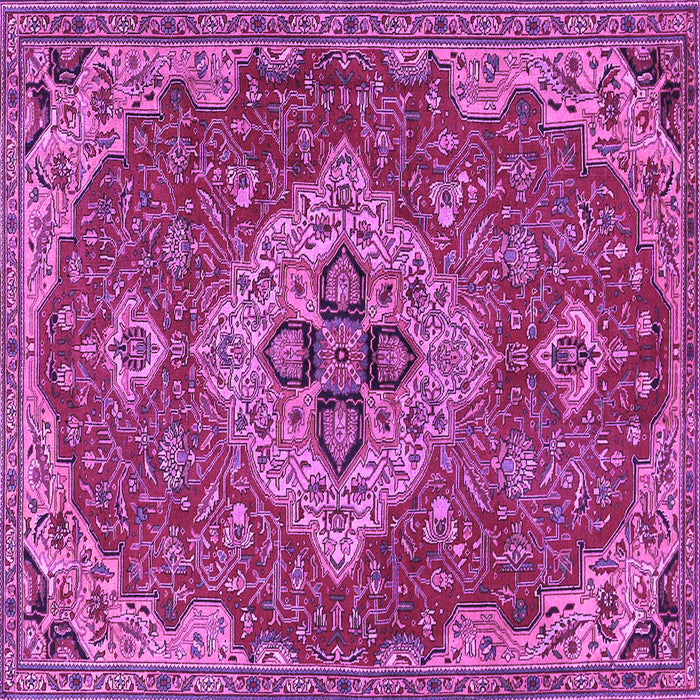 Square Persian Purple Traditional Rug, tr4293pur