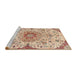 Sideview of Machine Washable Traditional Gold Brown Rug, wshtr4294